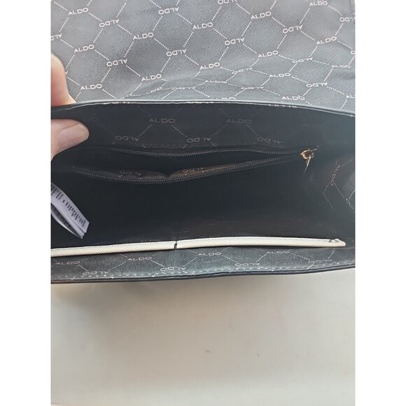 Aldo Shoulder  handbag women Floral Purple With Scarf New - Picture 7 of 8